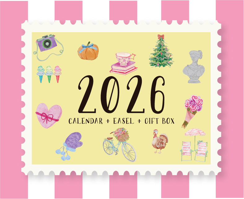 2026 Happy Yellow Paper Desktop Calendar