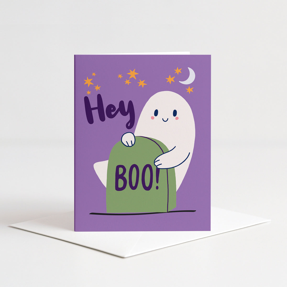 Hey Boo Greeting Card from Happy Yellow Paper
