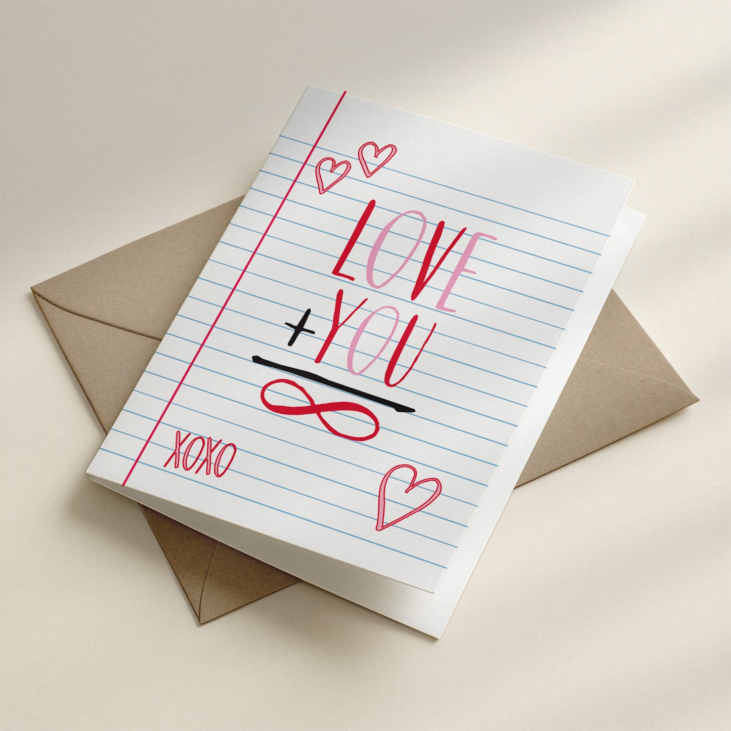Love + You = Infinity Greeting Card
