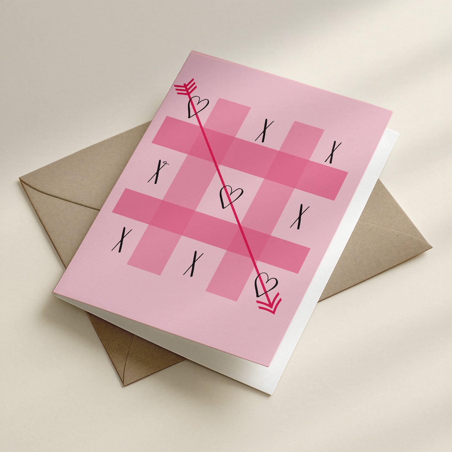 Tic Tac Toe Love Greeting Card