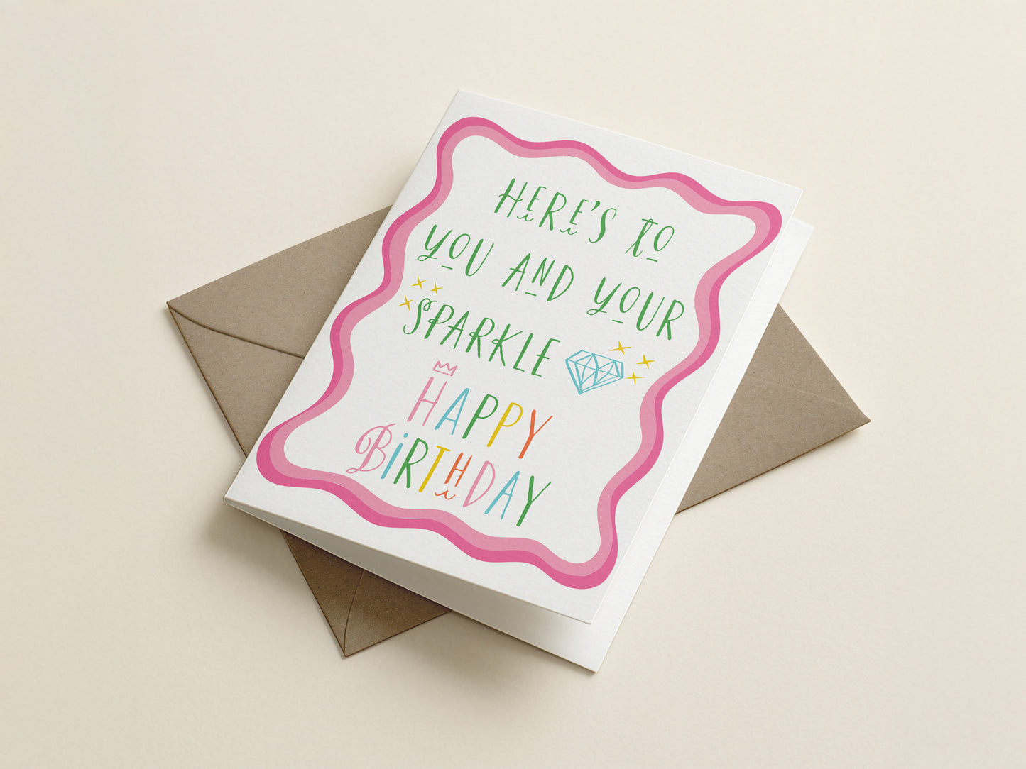 Greeting Card | Happy Birthday Cue Here's To Your Sparkle