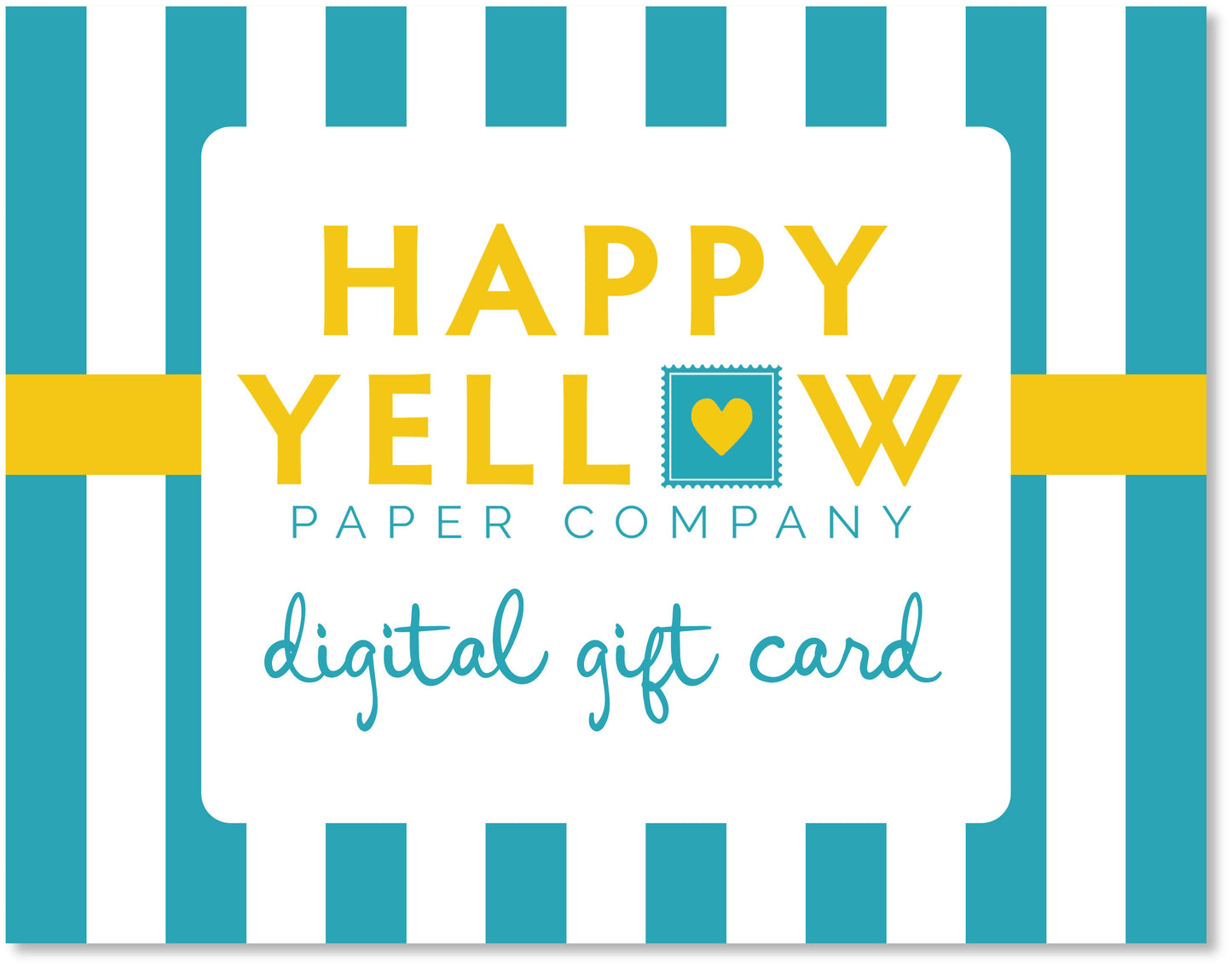 Happy Yellow Paper Digital Gift Card