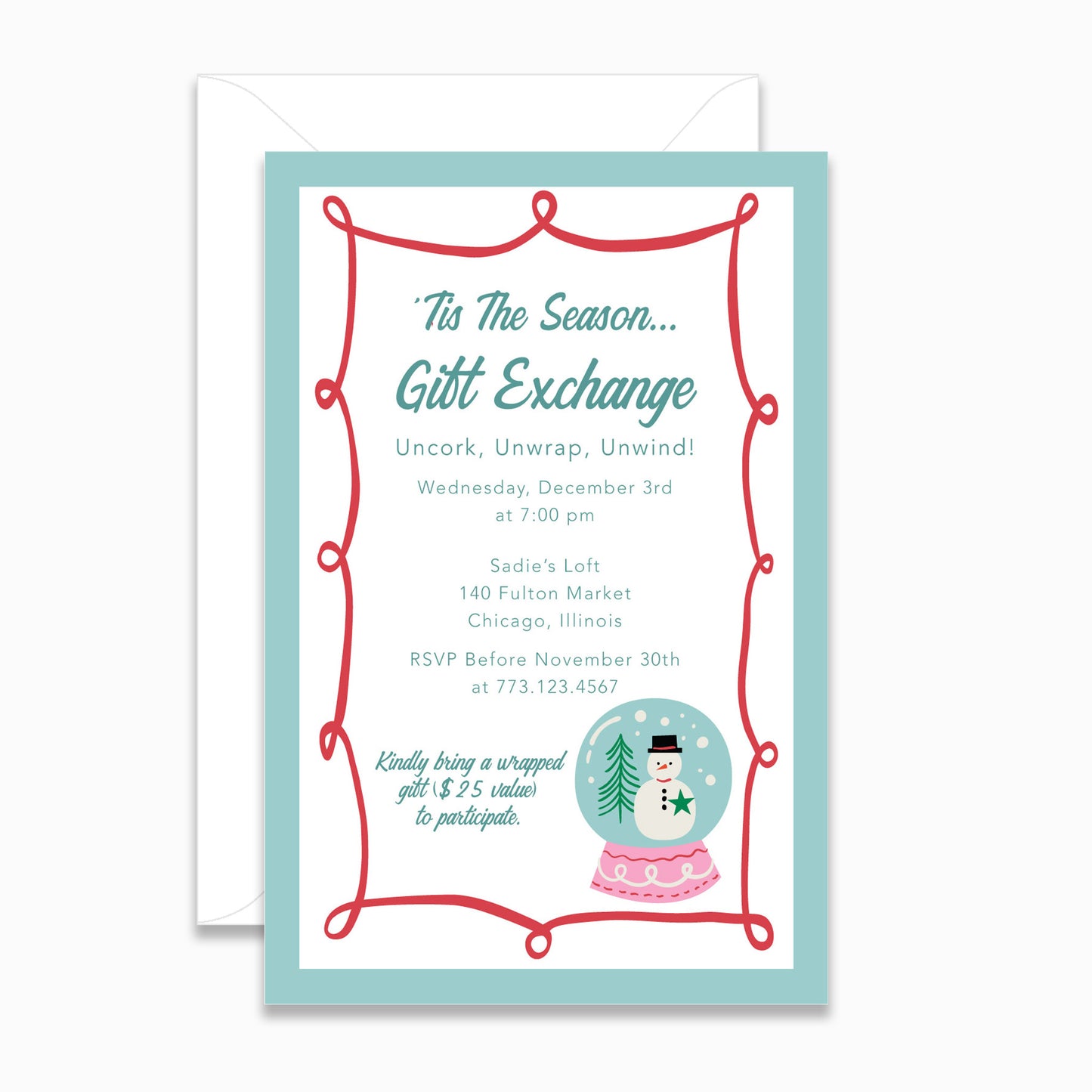 Snow Globe Invitation