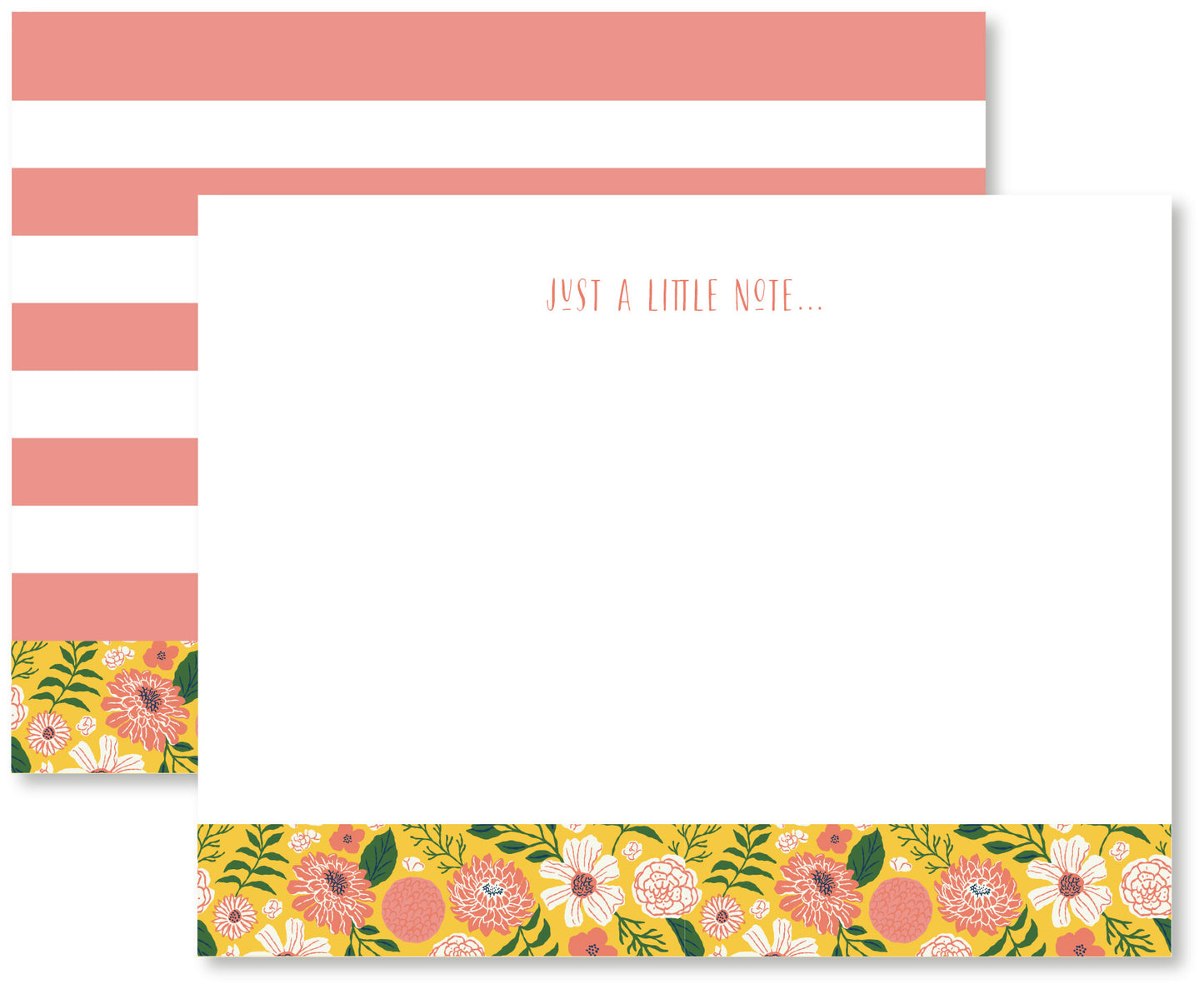 Market Day Striped Flat Note Cards