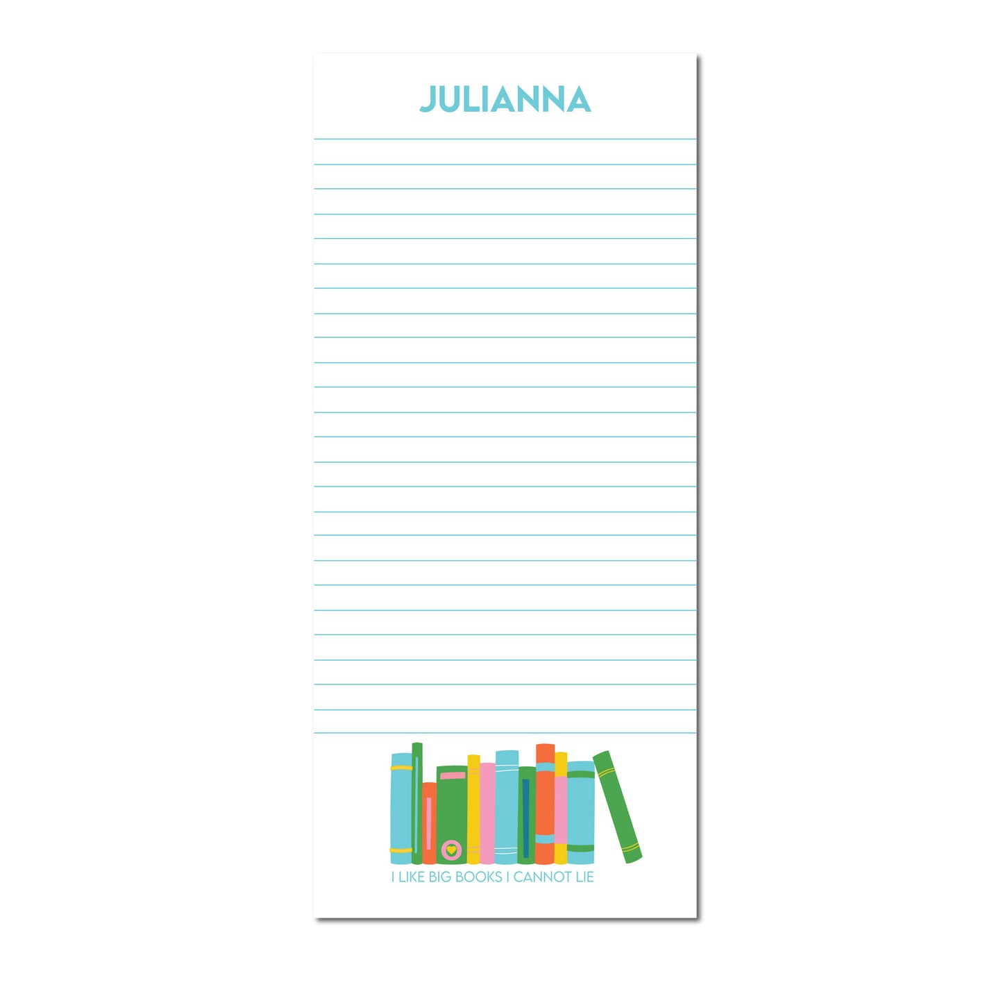 Book Lover Gift: I Love Big Books I Cannot Lie Notepad