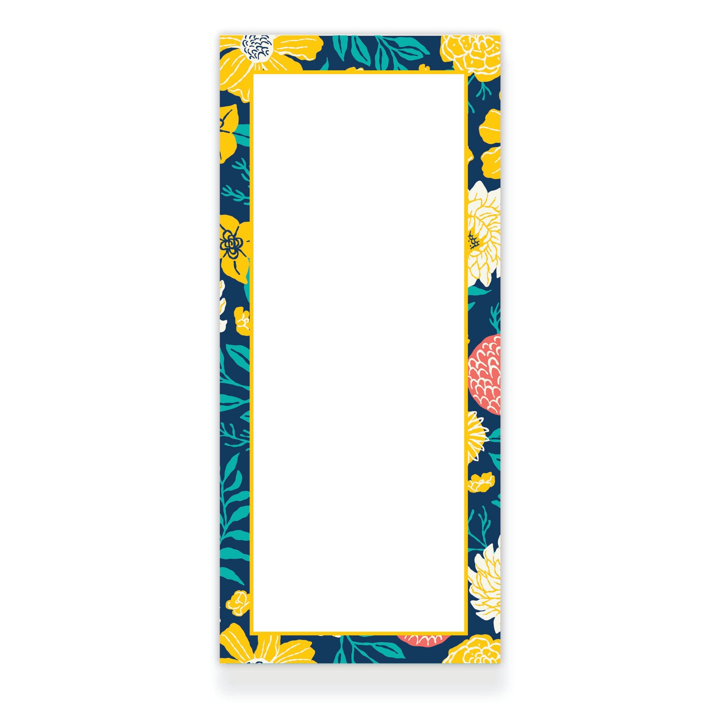 Seaside Garden Floral Border Notepad from Happy Yellow Paper