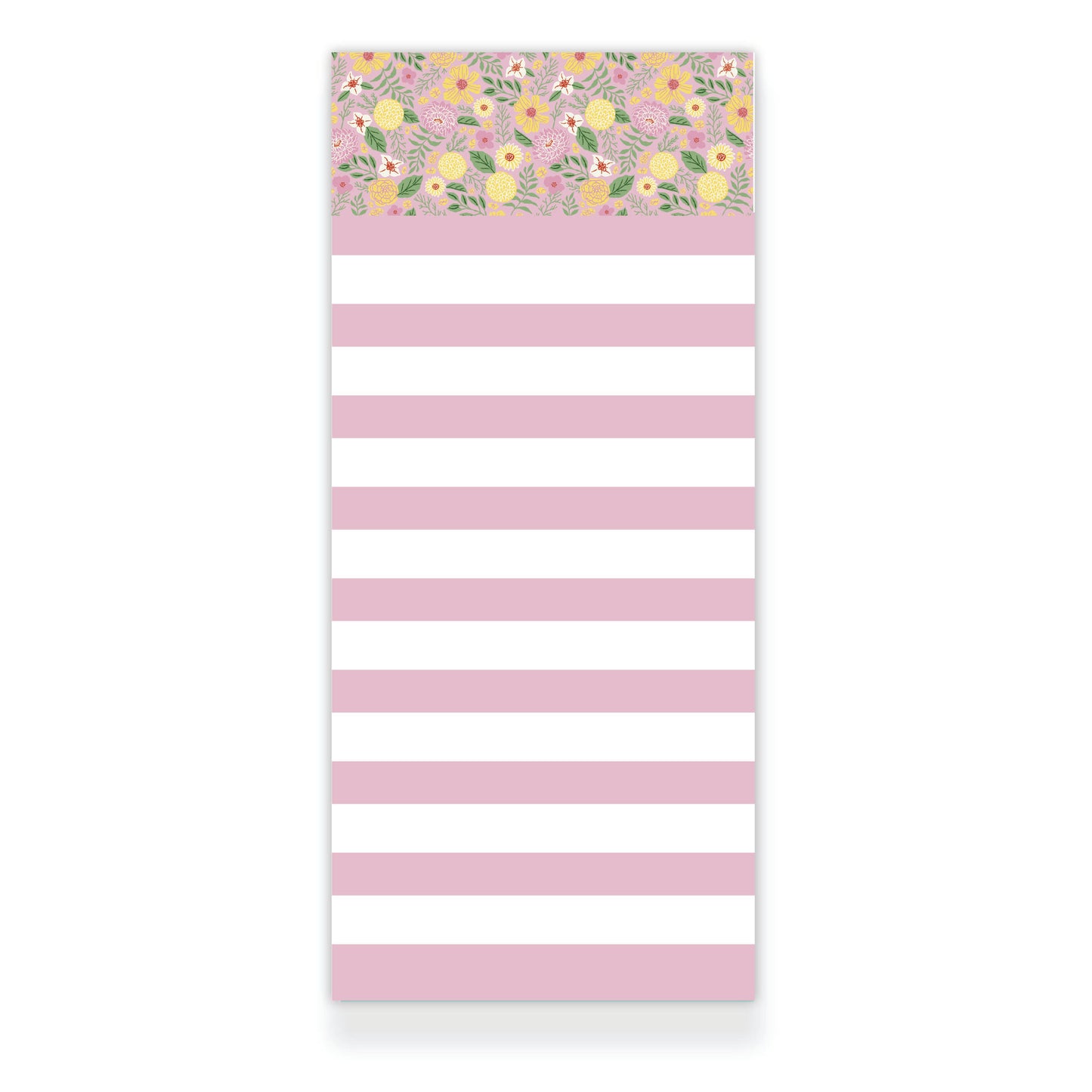 Buttercup Blooms Striped Notepad from Happy Yellow Paper
