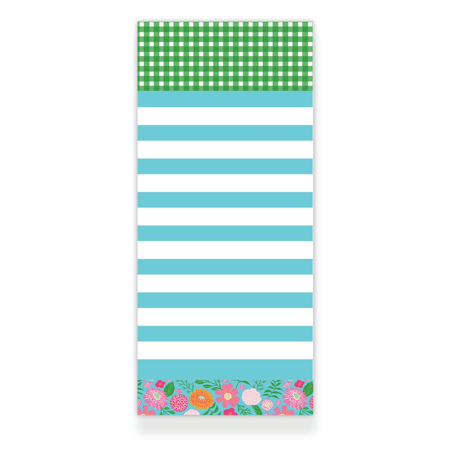 Tropical Party Gingham Striped Notepad from Happy Yellow Paper