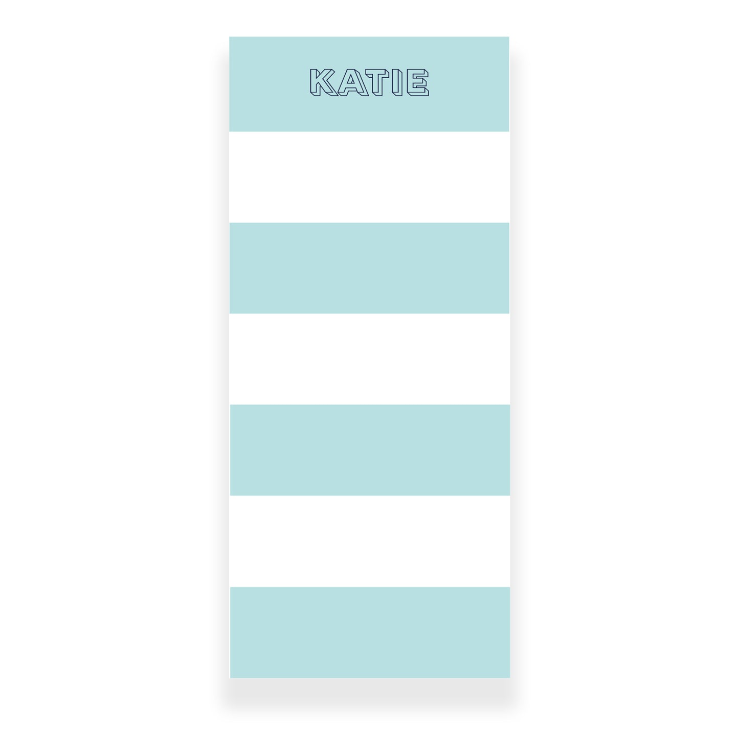 Light Blue Cabana Stripe Notepad | 4 Sizes