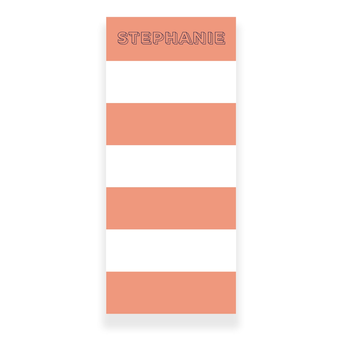 Tangerine Cabana Stripes Notepad | 4 Sizes