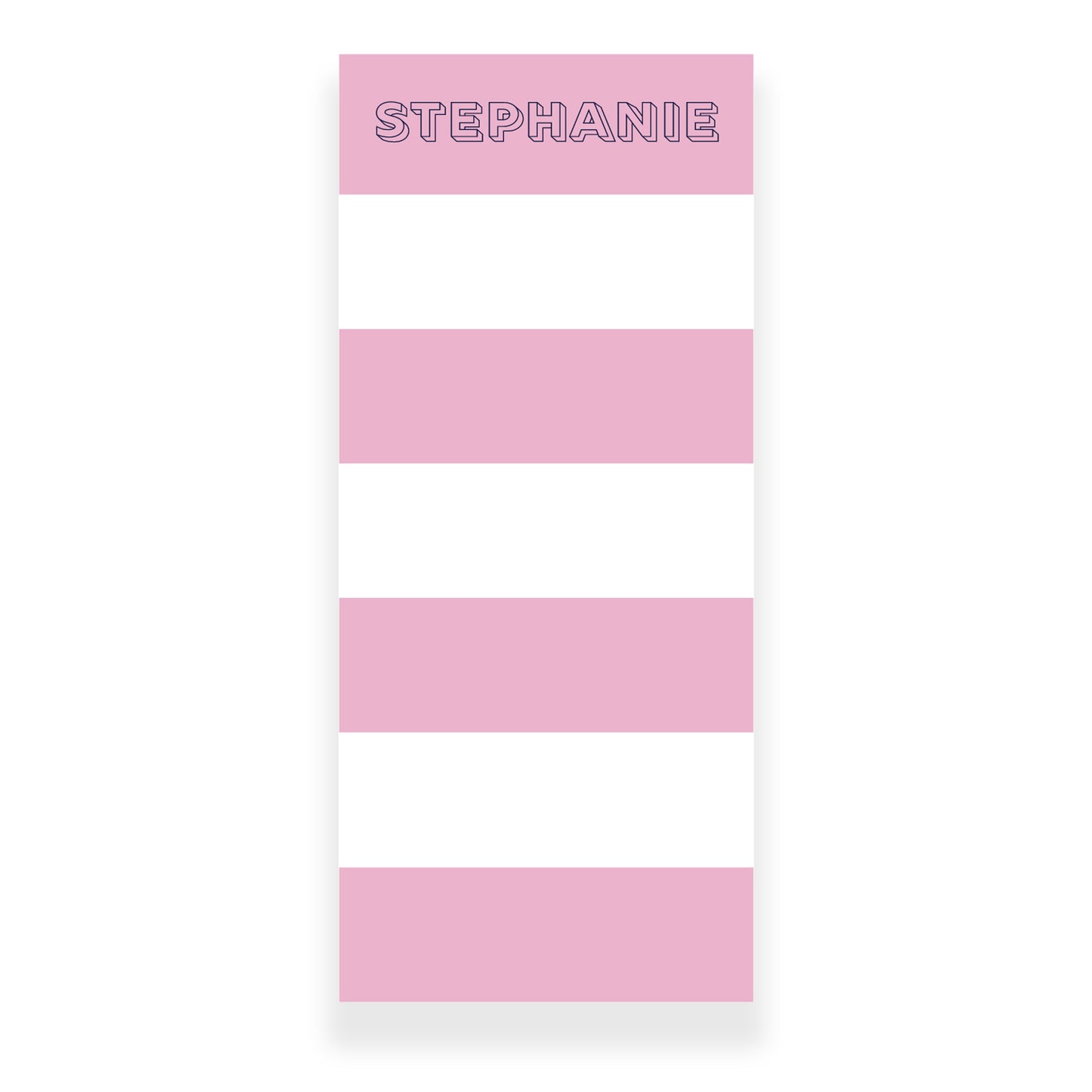 Pink Cabana Stripes Notepad | 4 Sizes