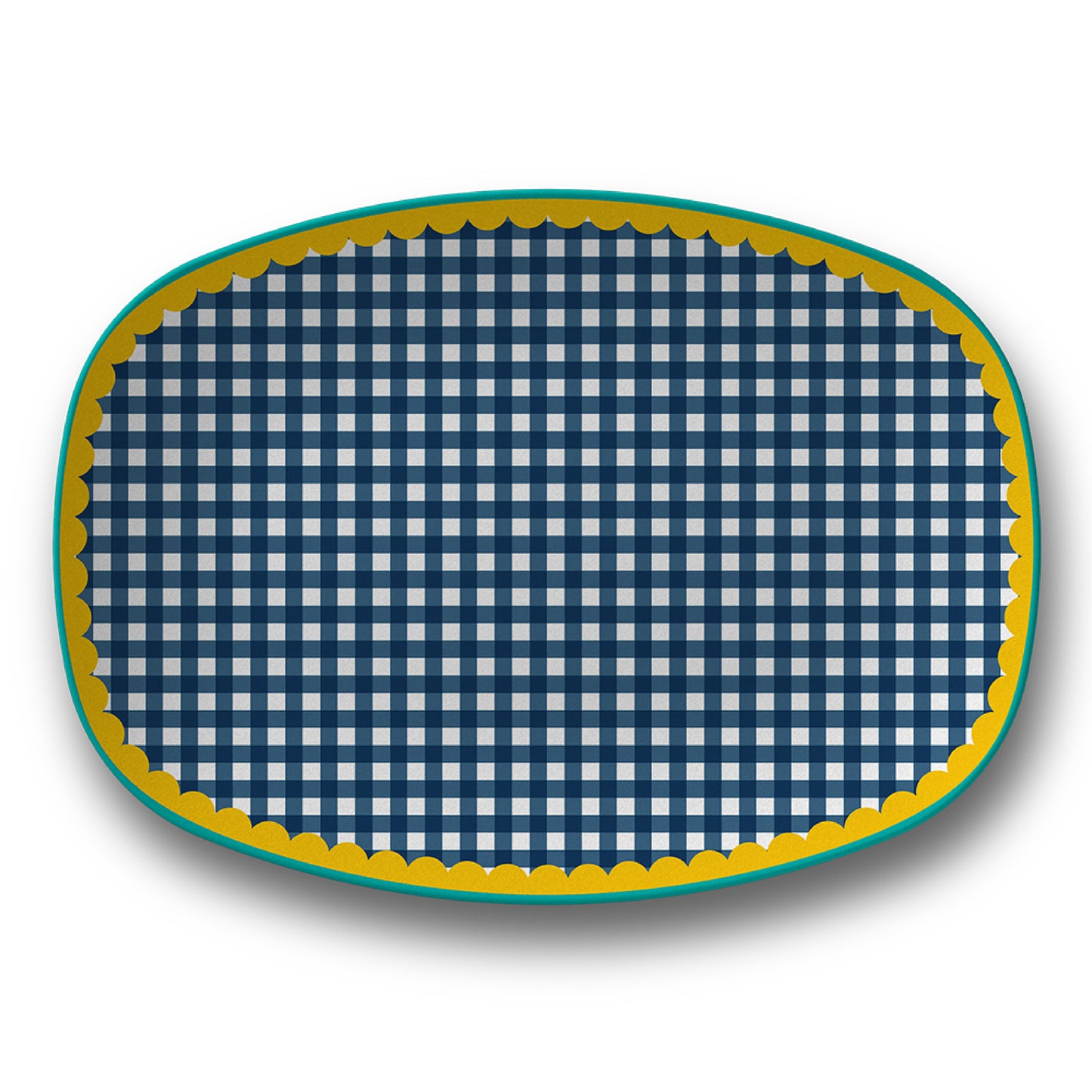 Petal Party Seaside Garden Gingham Serving Platter from Happy Yellow Paper