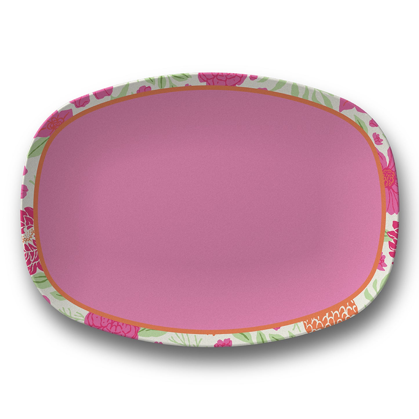 Petal Party Citrus Crush Floral Border Serving Platter from Happy Yellow Paper