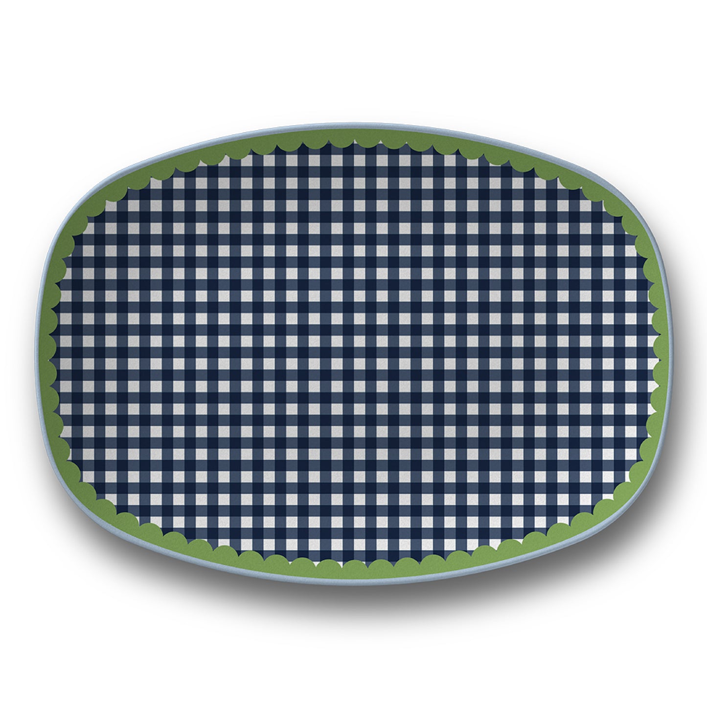 Petal Party Midnight Garden Gingham Serving Platter from Happy Yellow Paper