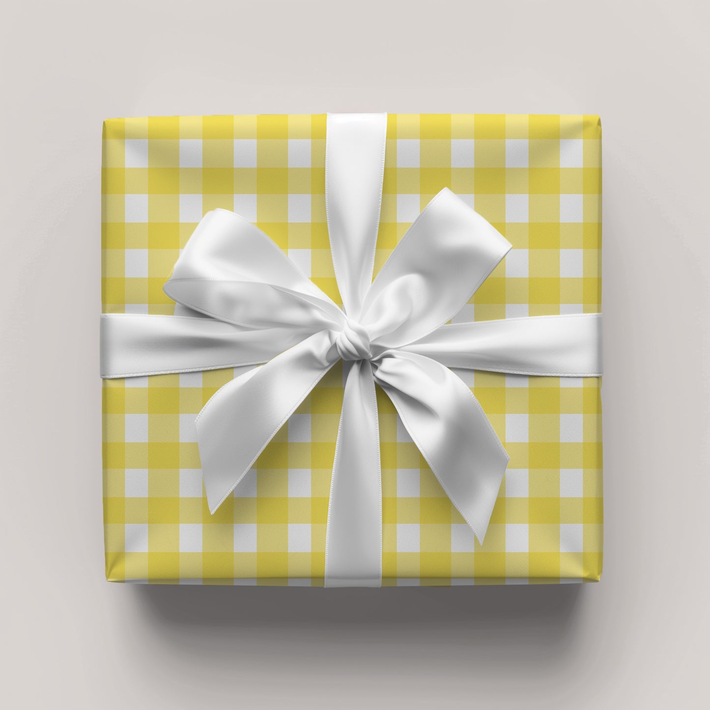 Lemonade Gingham Gift Wrap