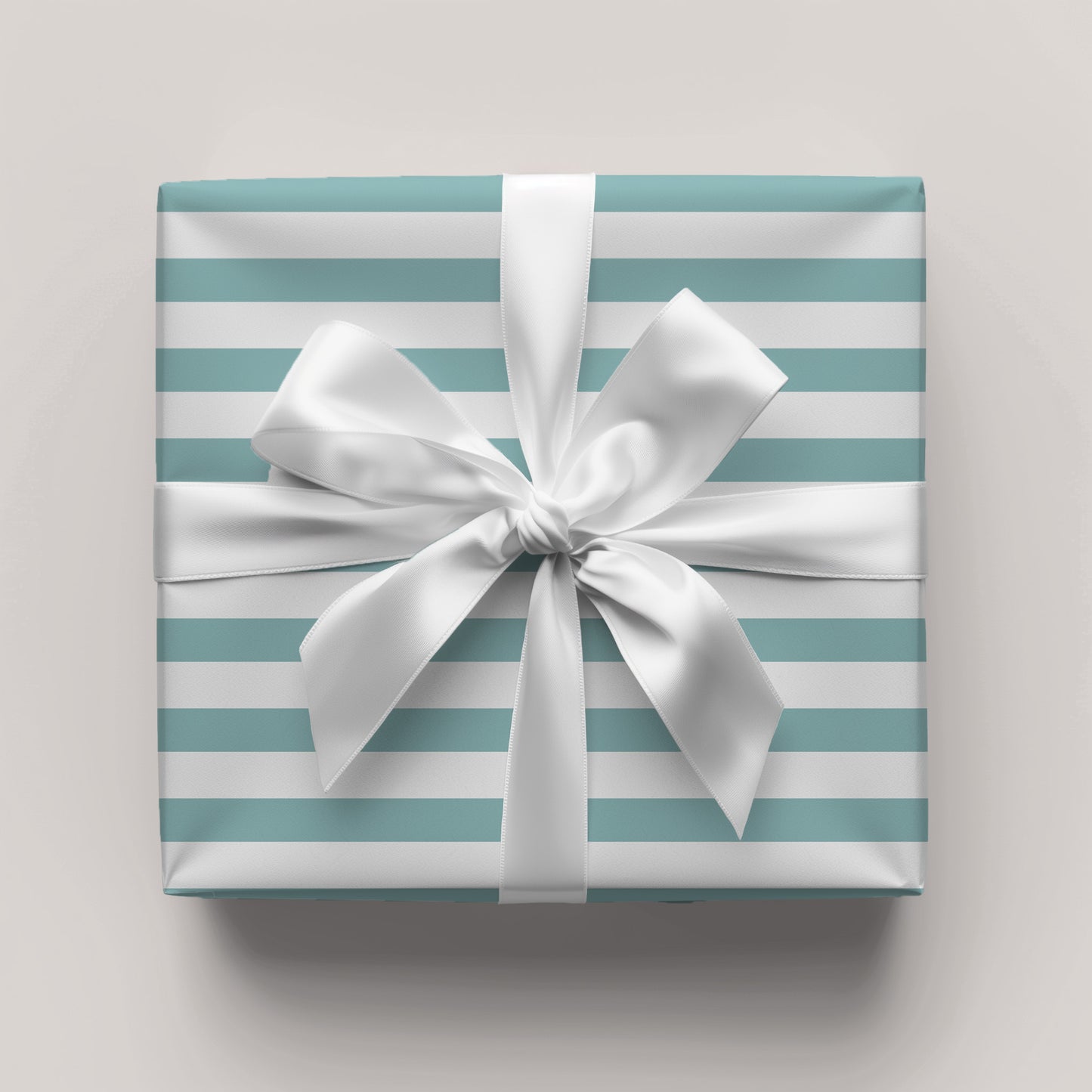 Teal Stripes Gift Wrap