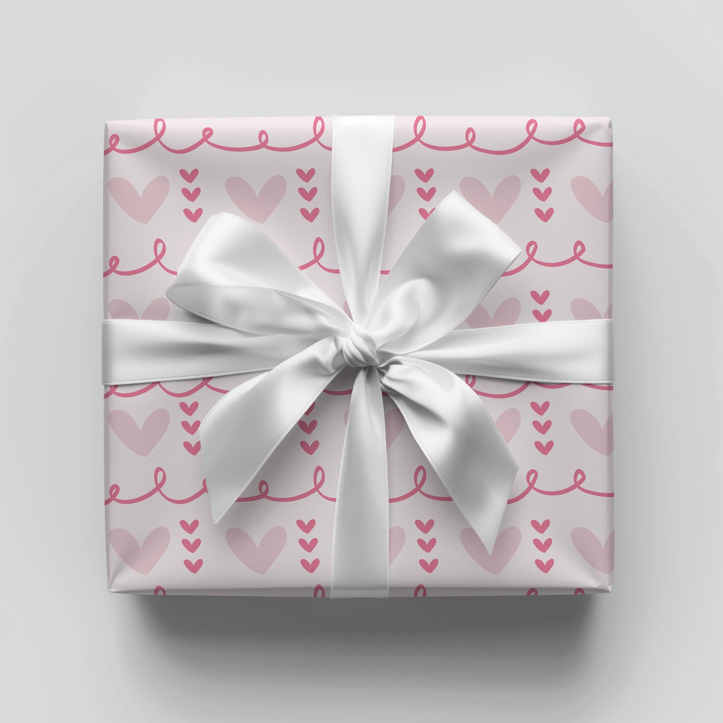 Valentine's Heart Doodle Wrapping Paper