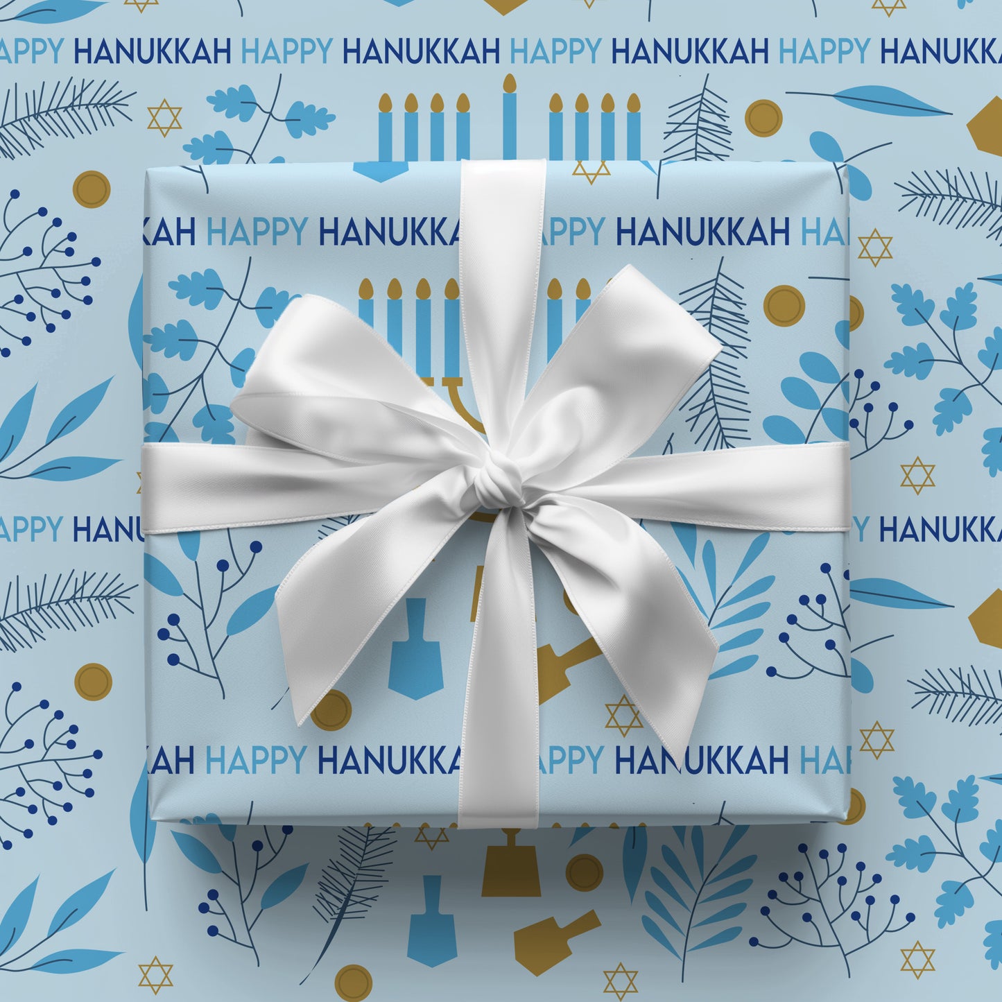 Happy Hanukkah Gift Wrap Sheets