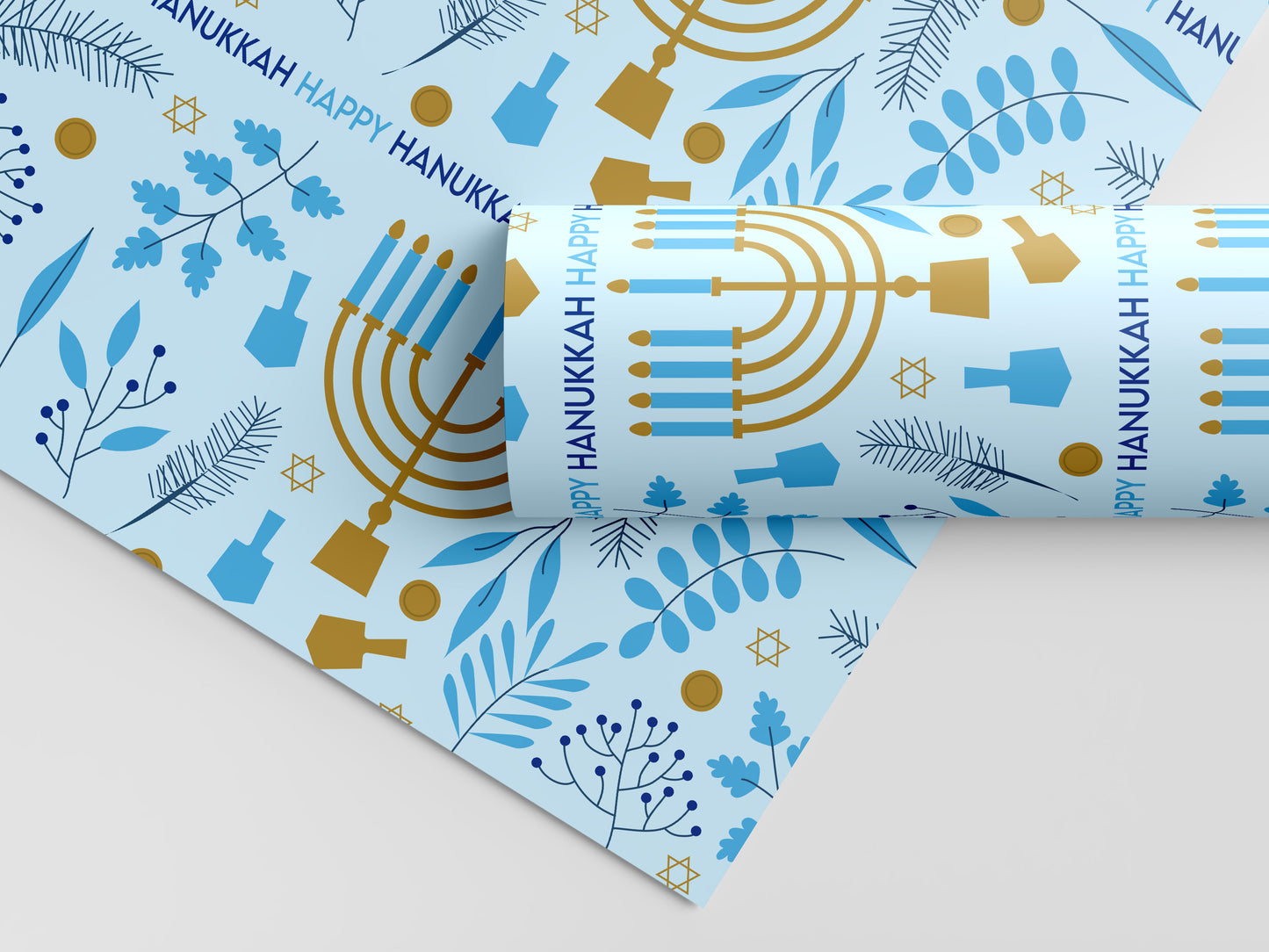 Happy Hanukkah Gift Wrap Sheets