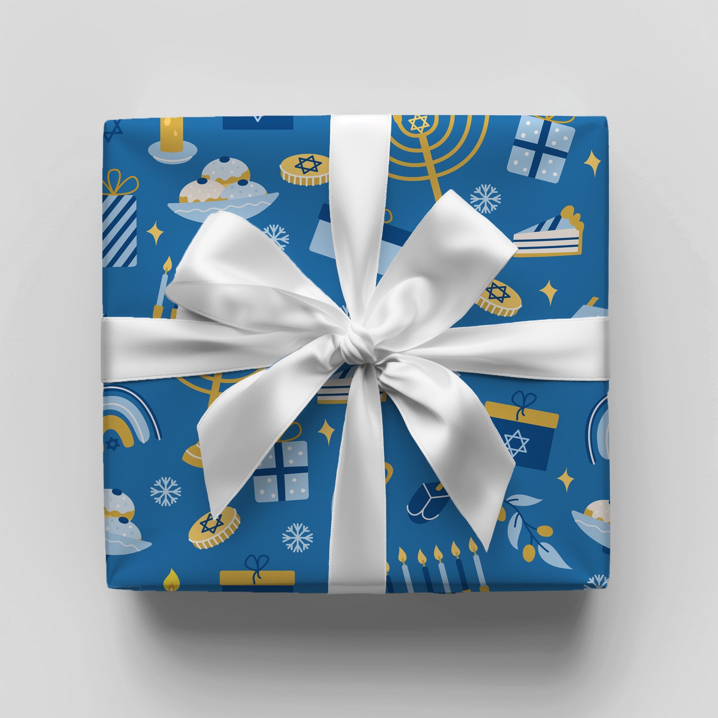 Happy Hanukkah Menorah Gift Wrap Sheets
