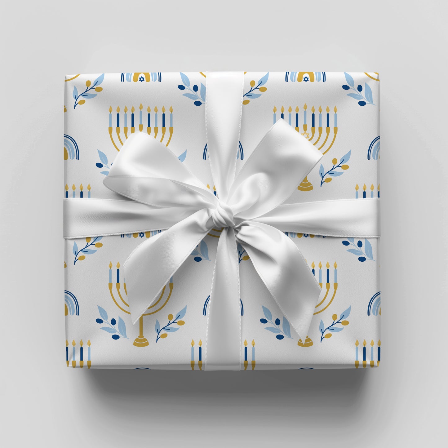 Hanukkah Menorah Gift Wrap Sheets