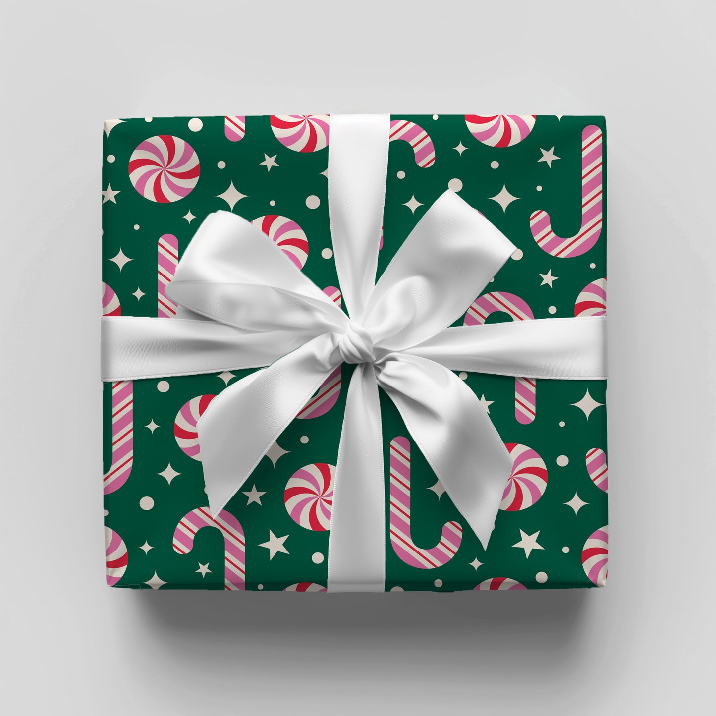 Christmas Candy Cane Gift Wrap Sheets