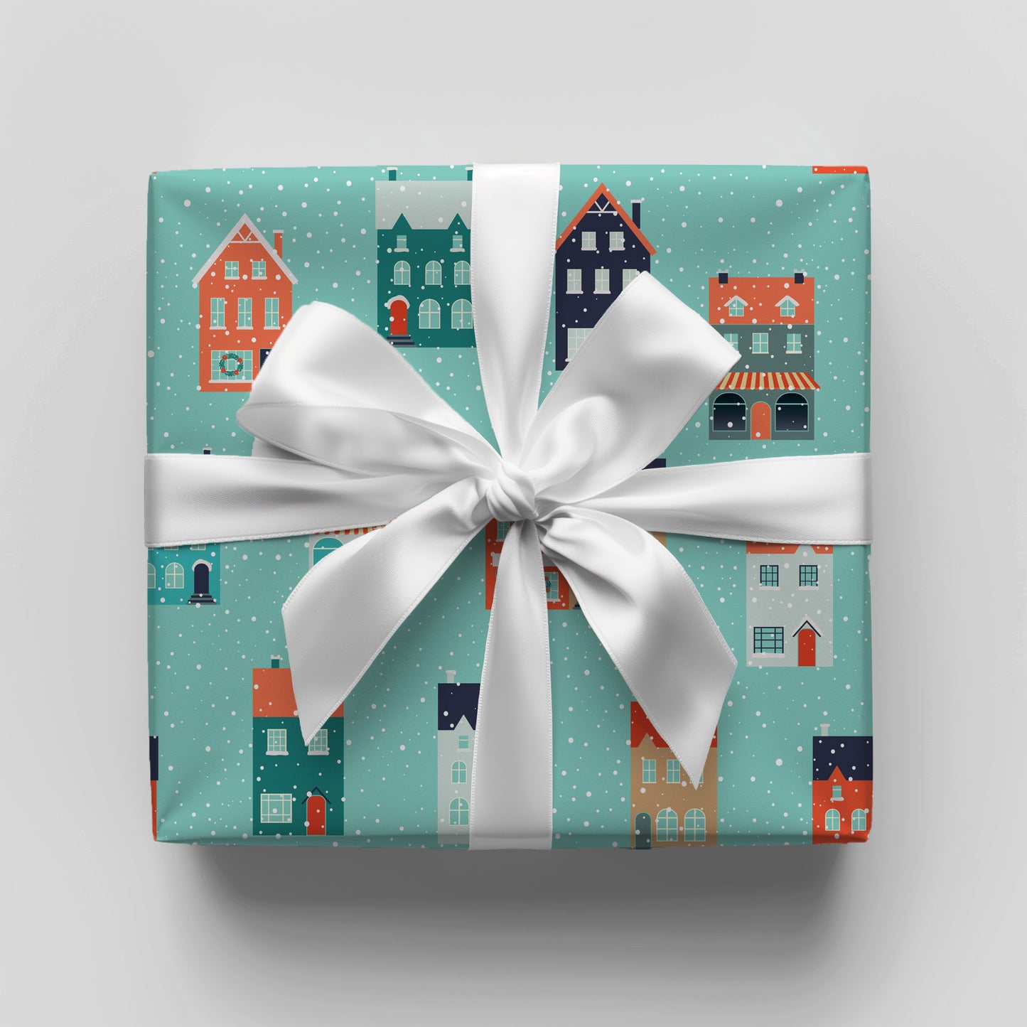 Christmas Winter House Gift Wrap Sheets