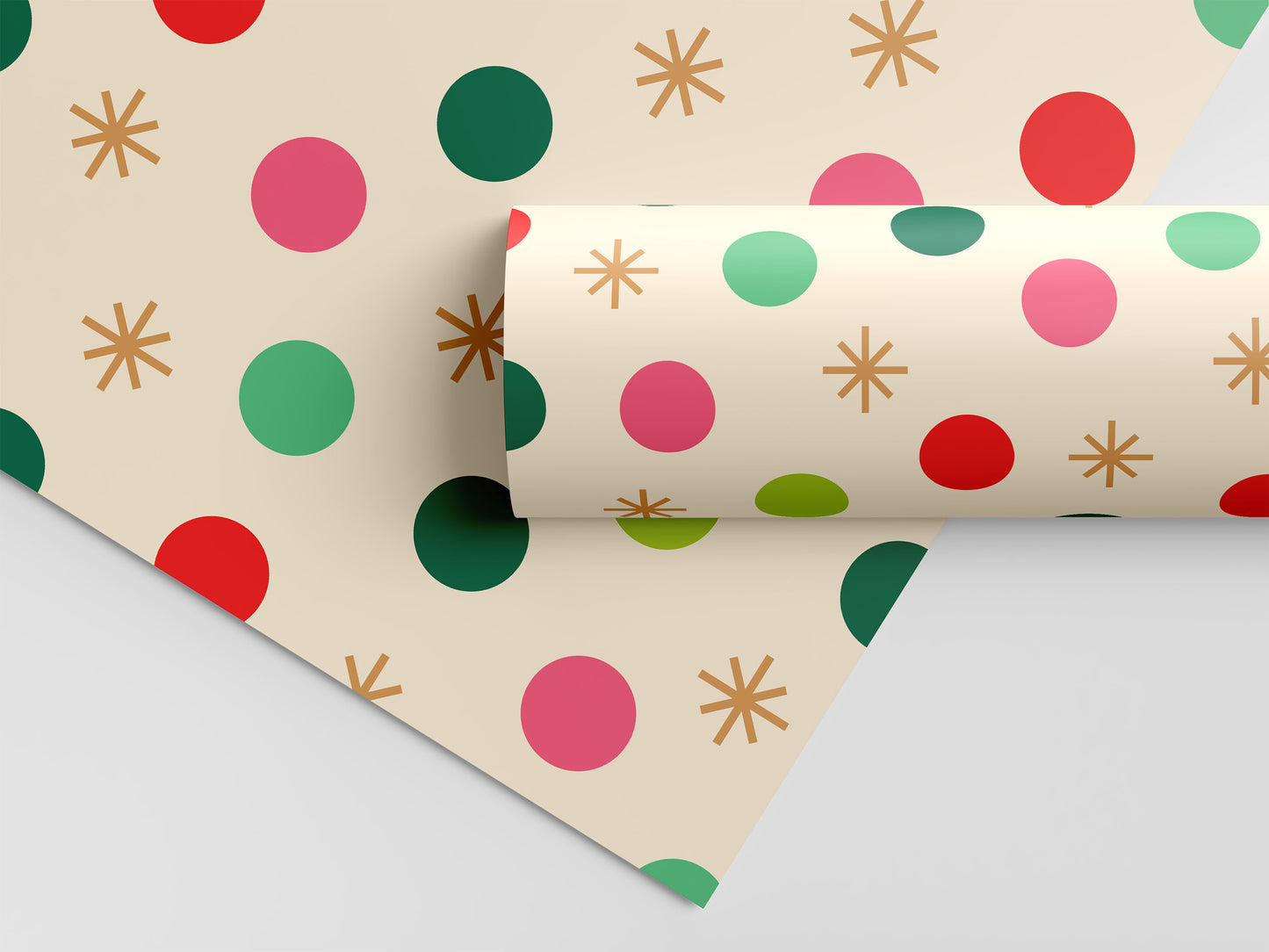 Christmas Polka Dot Gift Wrap Sheets