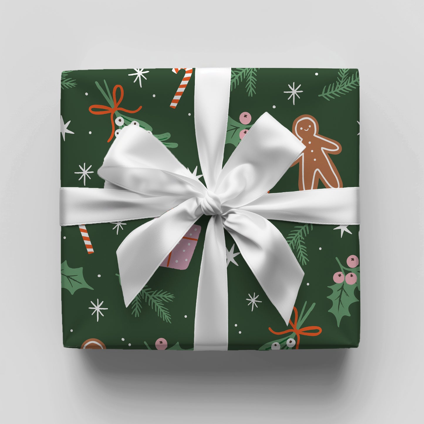 Christmas Gingerbread Man Gift Wrap Sheets