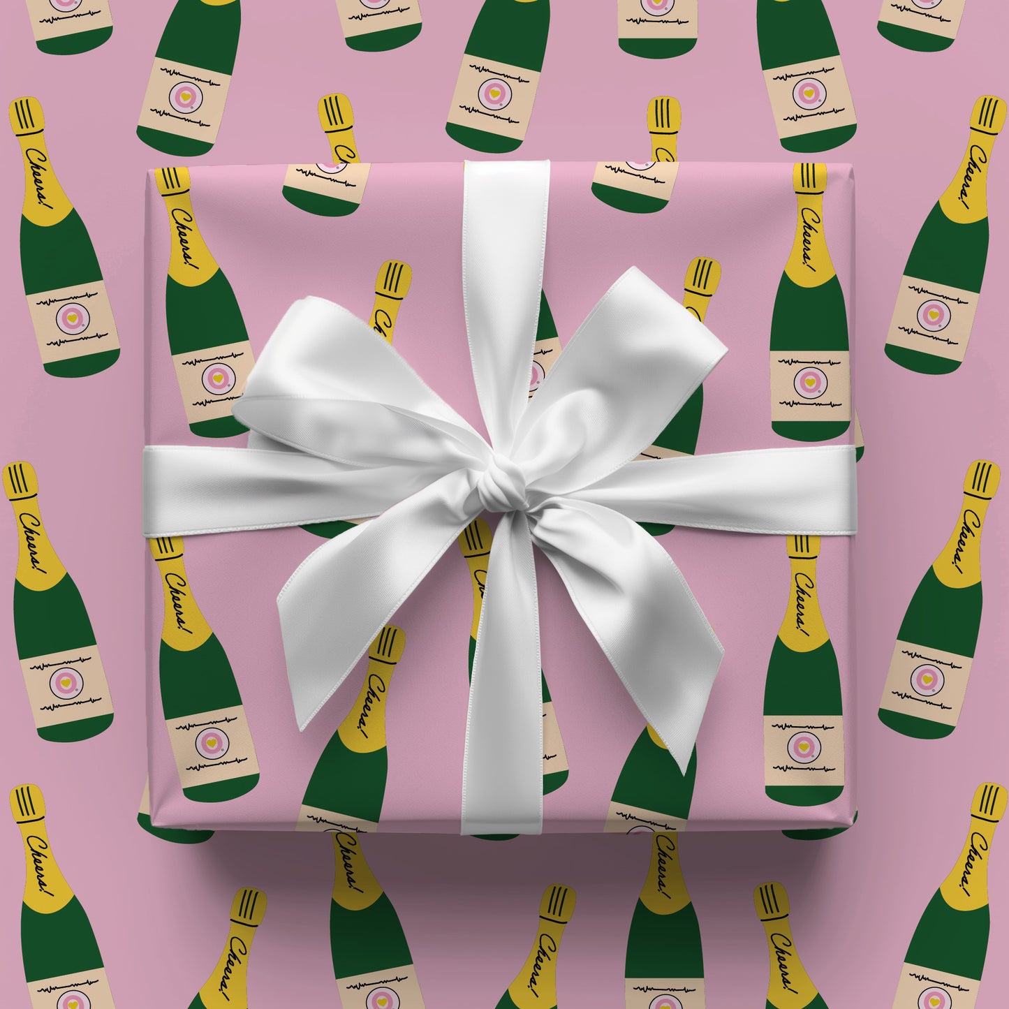 Cheers! Champagne Themed Gift Wrap