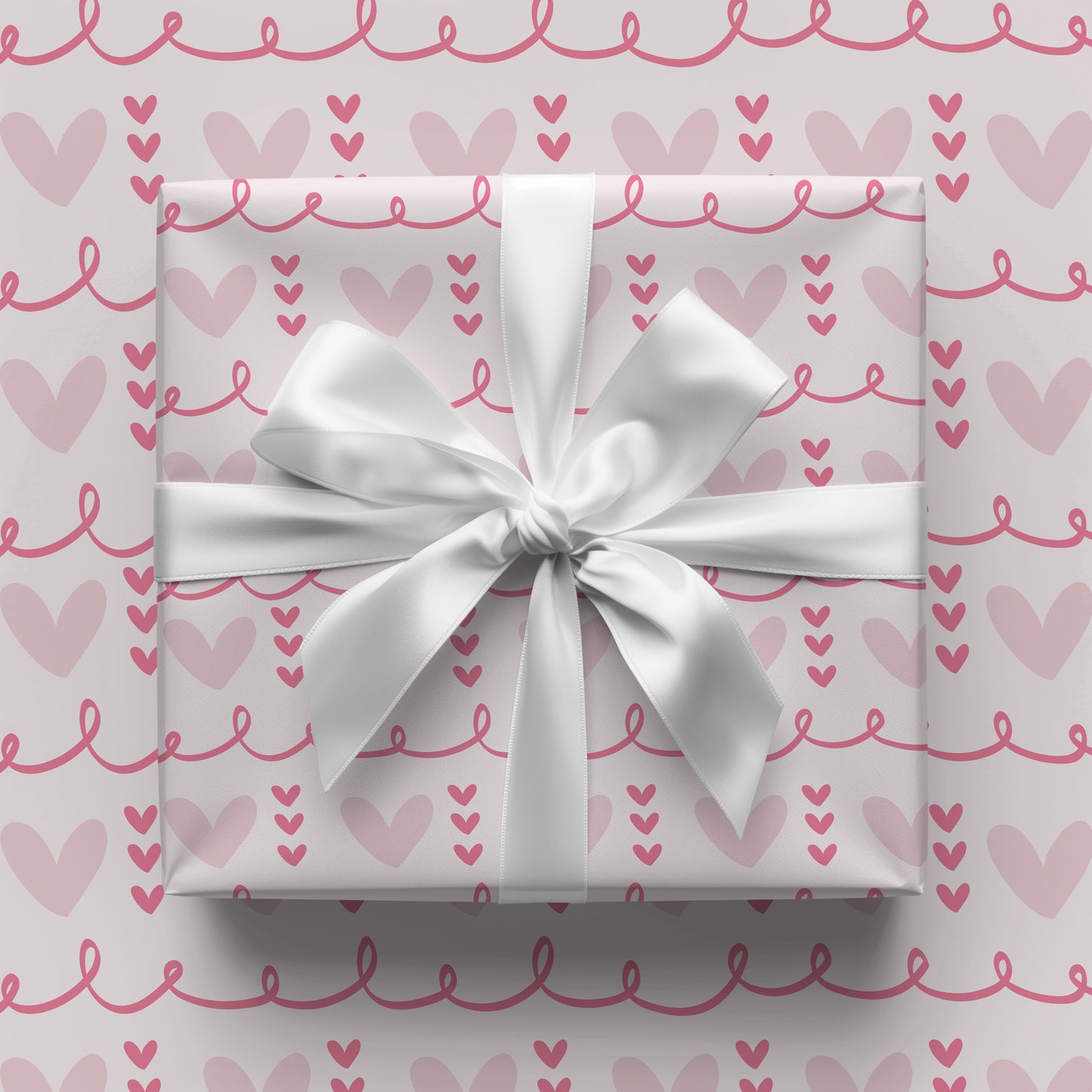 Valentine's Heart Doodle Wrapping Paper