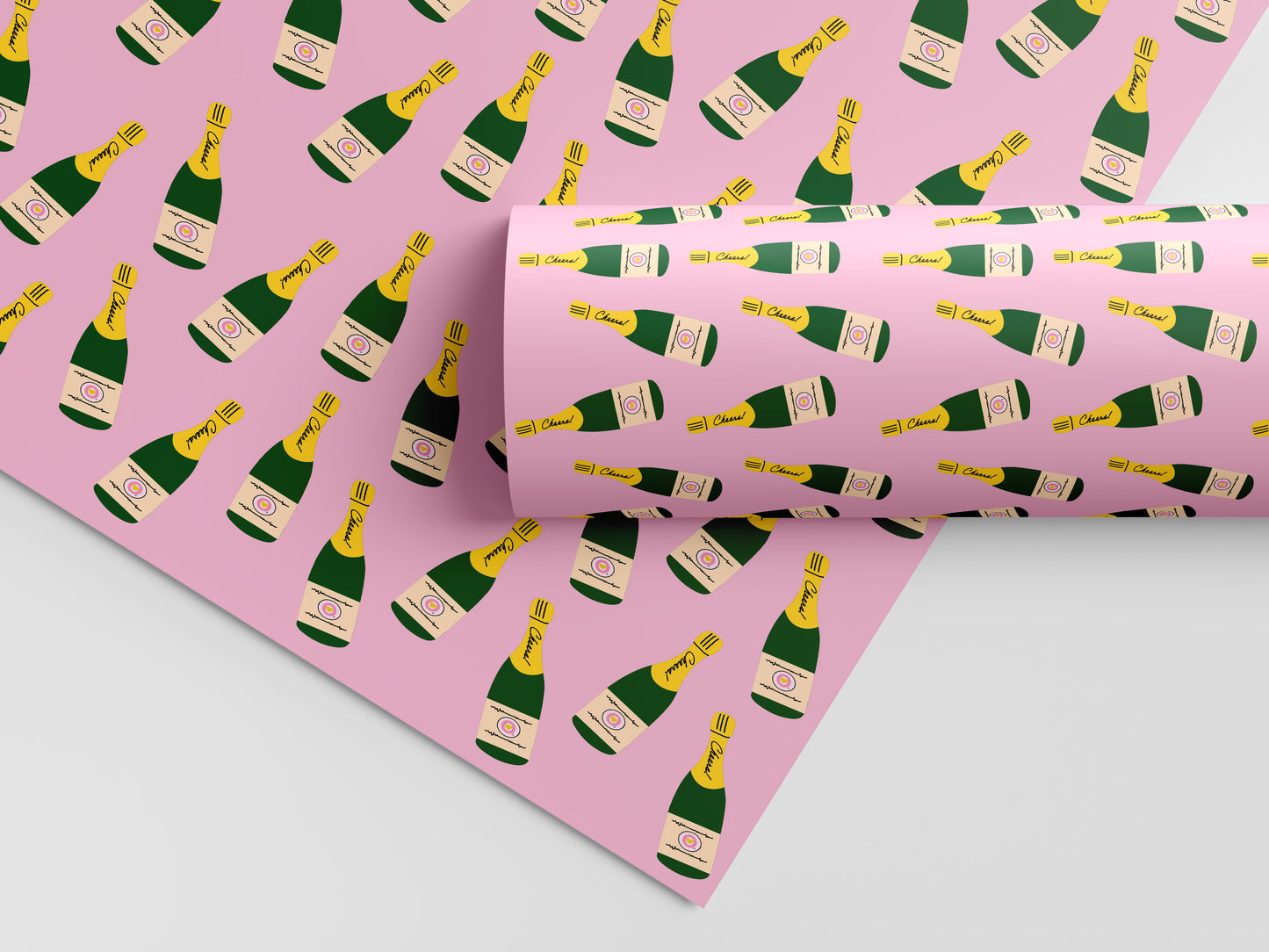 Cheers! Champagne Themed Gift Wrap