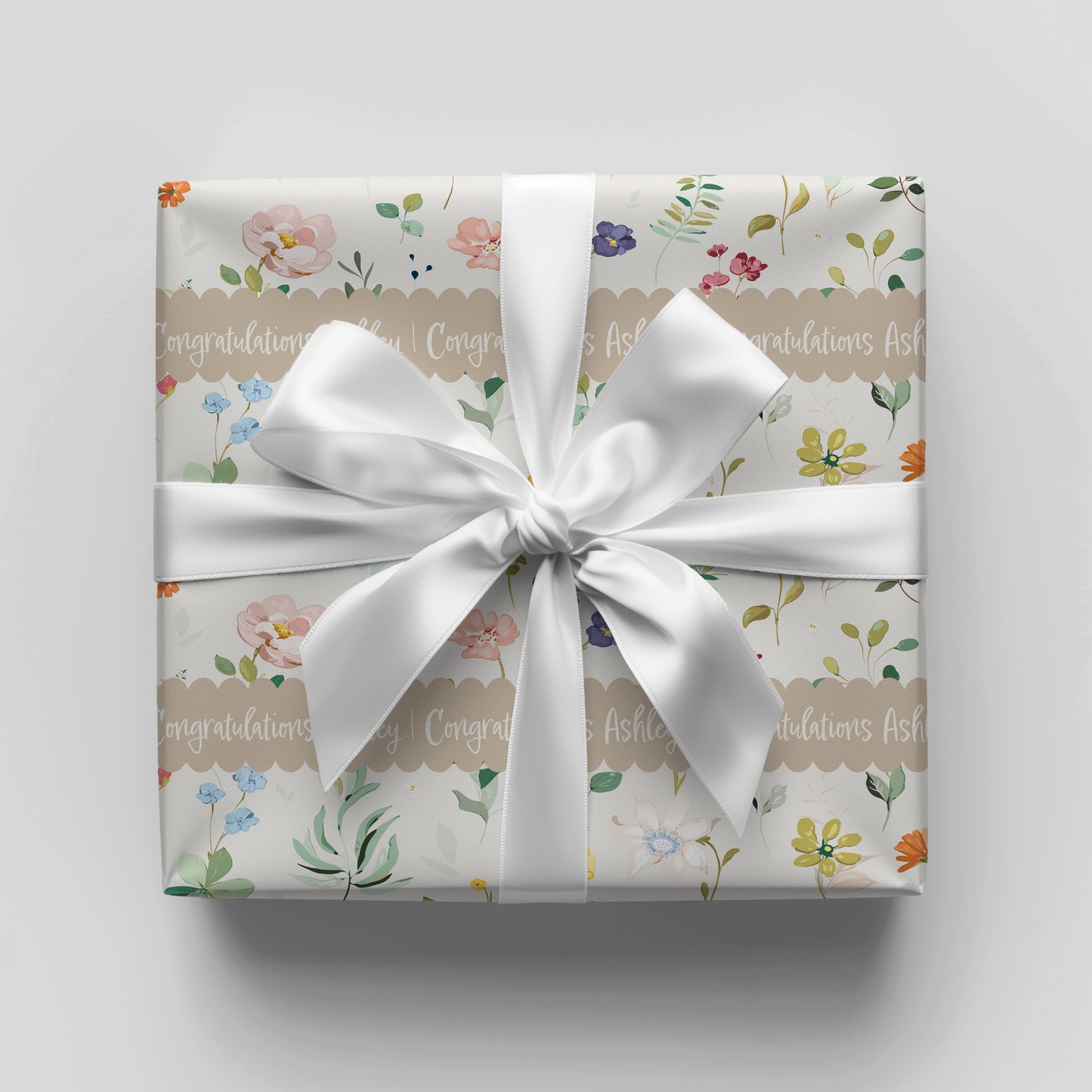 Spring Flowers in Champagne Gift Wrap