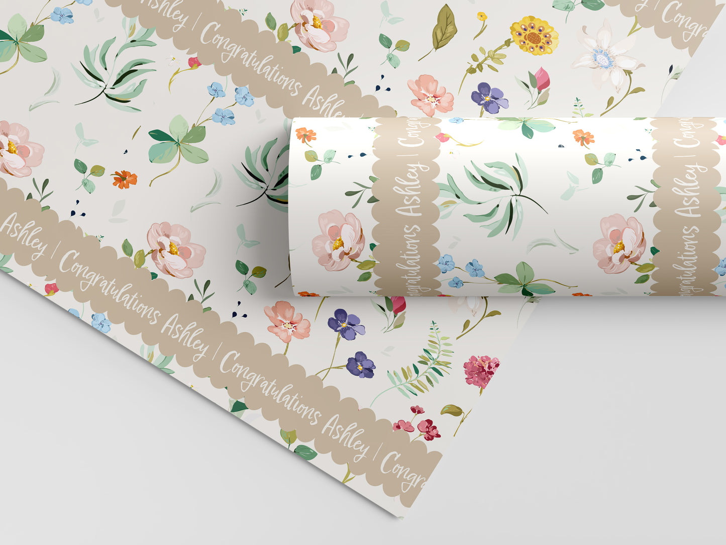 Spring Flowers in Champagne Gift Wrap