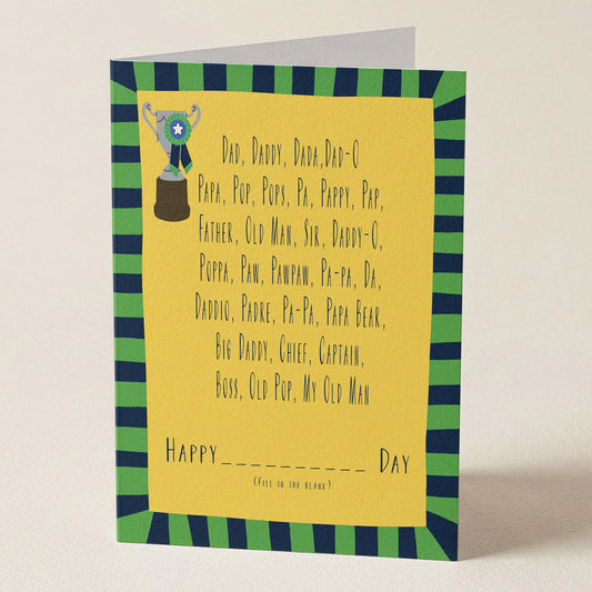 Greeting Card | Father's Day Fill In The Blank