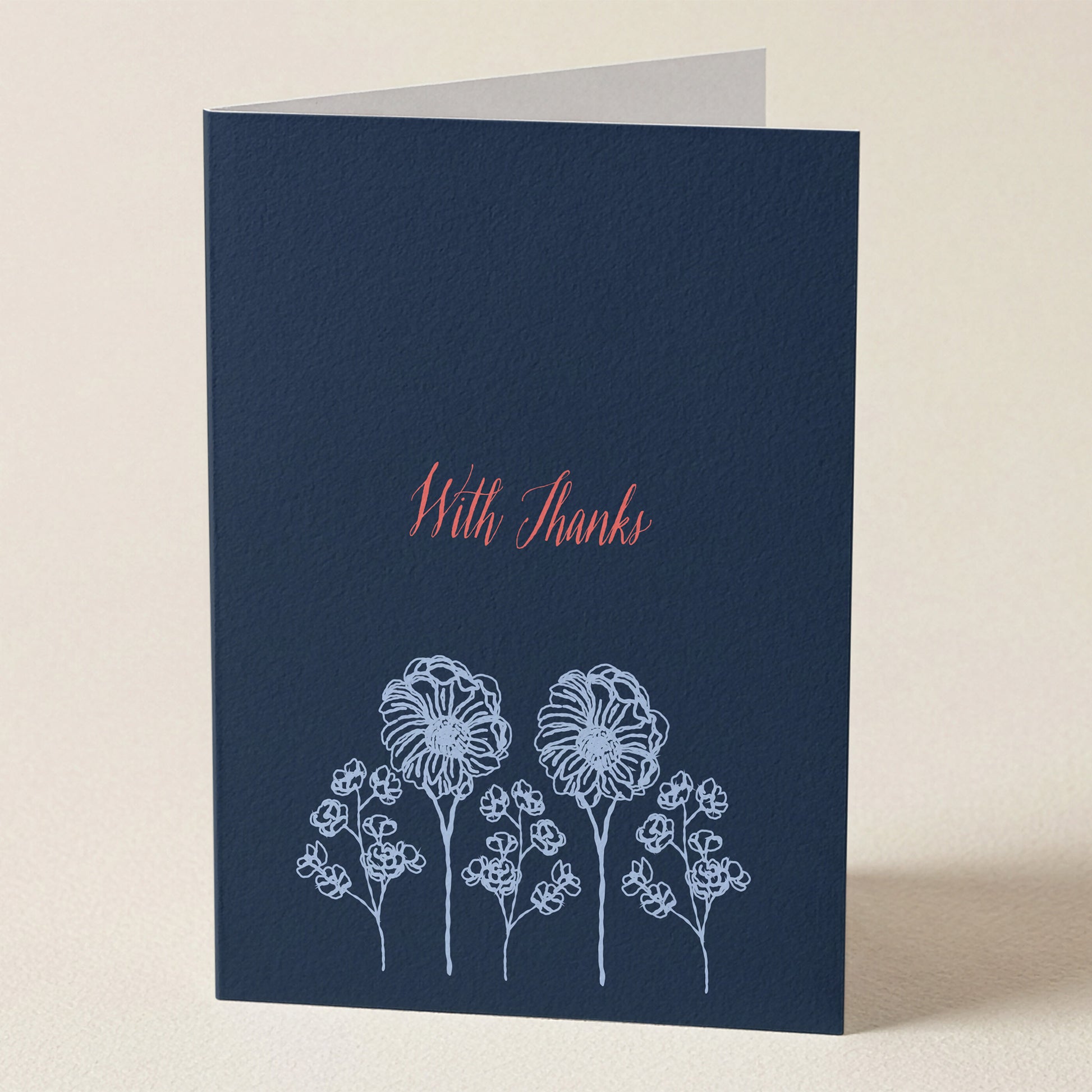 With Thanks & Flowers Greeting Card from Happy Yellow Paper