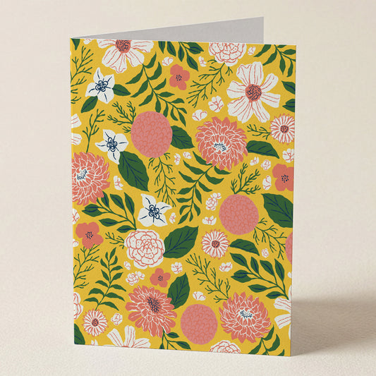 Floral Blank Card Market Day Greeting Card from Happy Yellow Paper