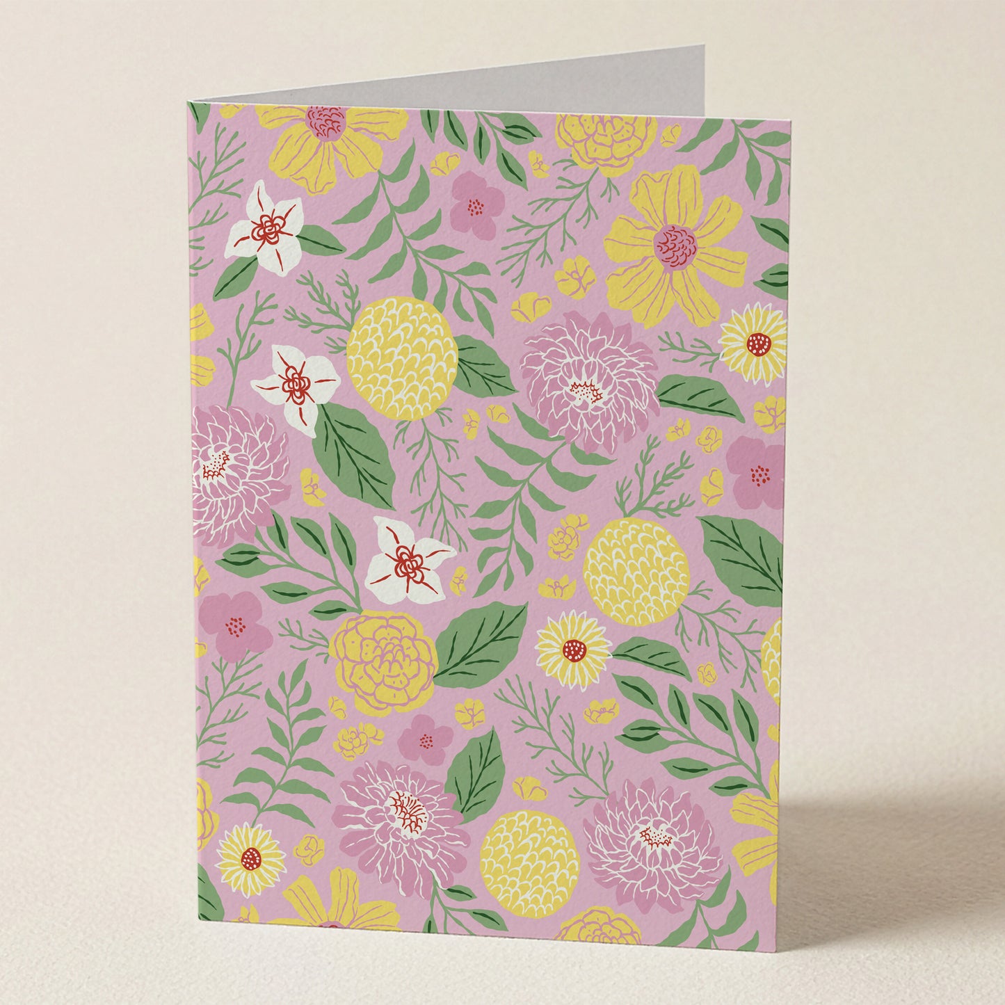 Floral Blank Card Buttercup Blooms Greeting Card from Happy Yellow Paper