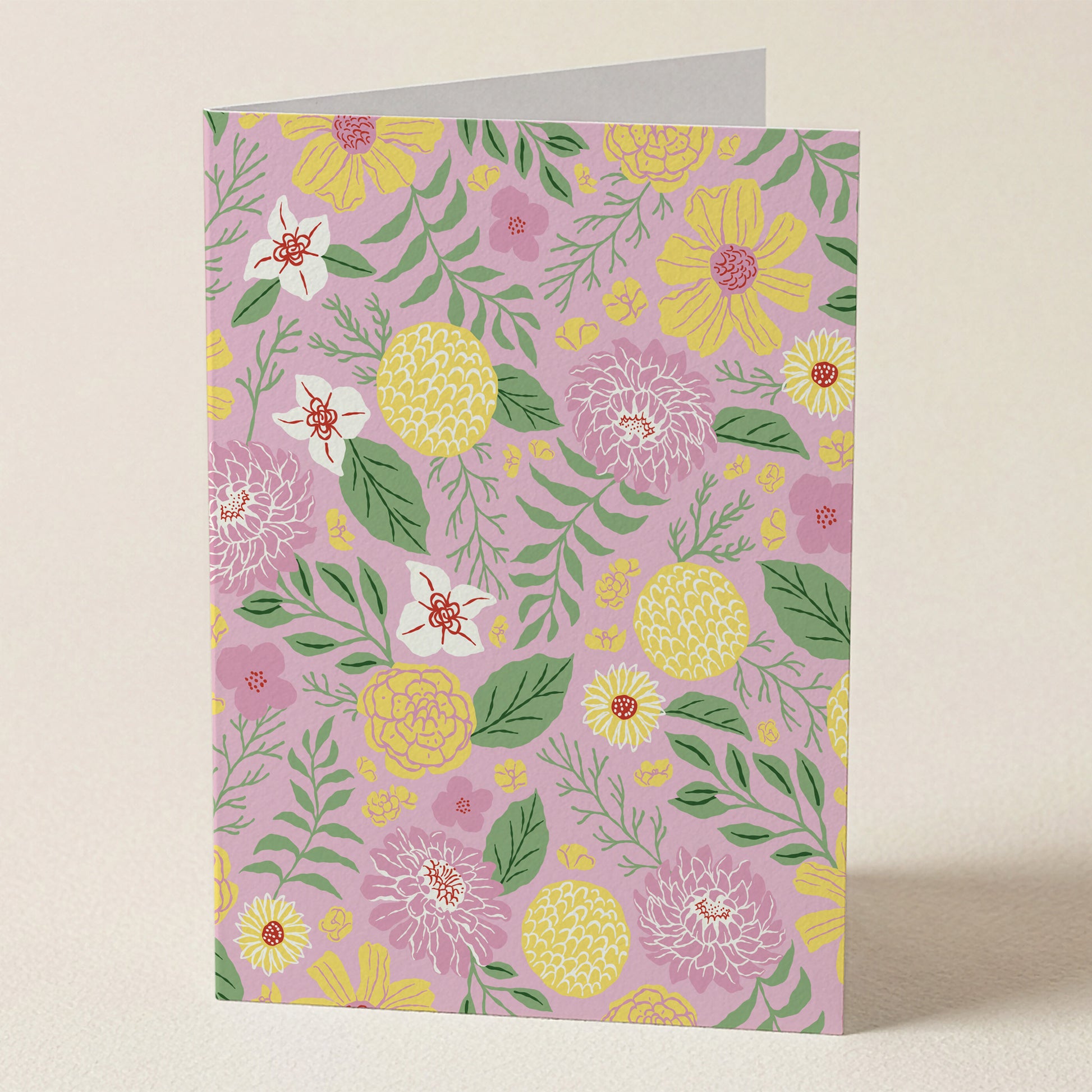 Floral Blank Card Buttercup Blooms Greeting Card from Happy Yellow Paper