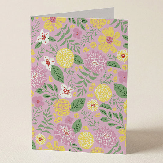 Floral Blank Card Buttercup Blooms Greeting Card from Happy Yellow Paper