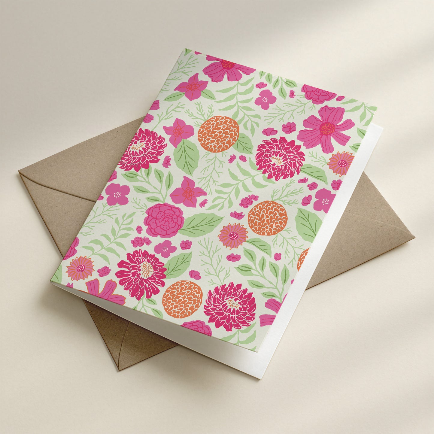 Floral Blank Card Citrus Crush Greeting Card