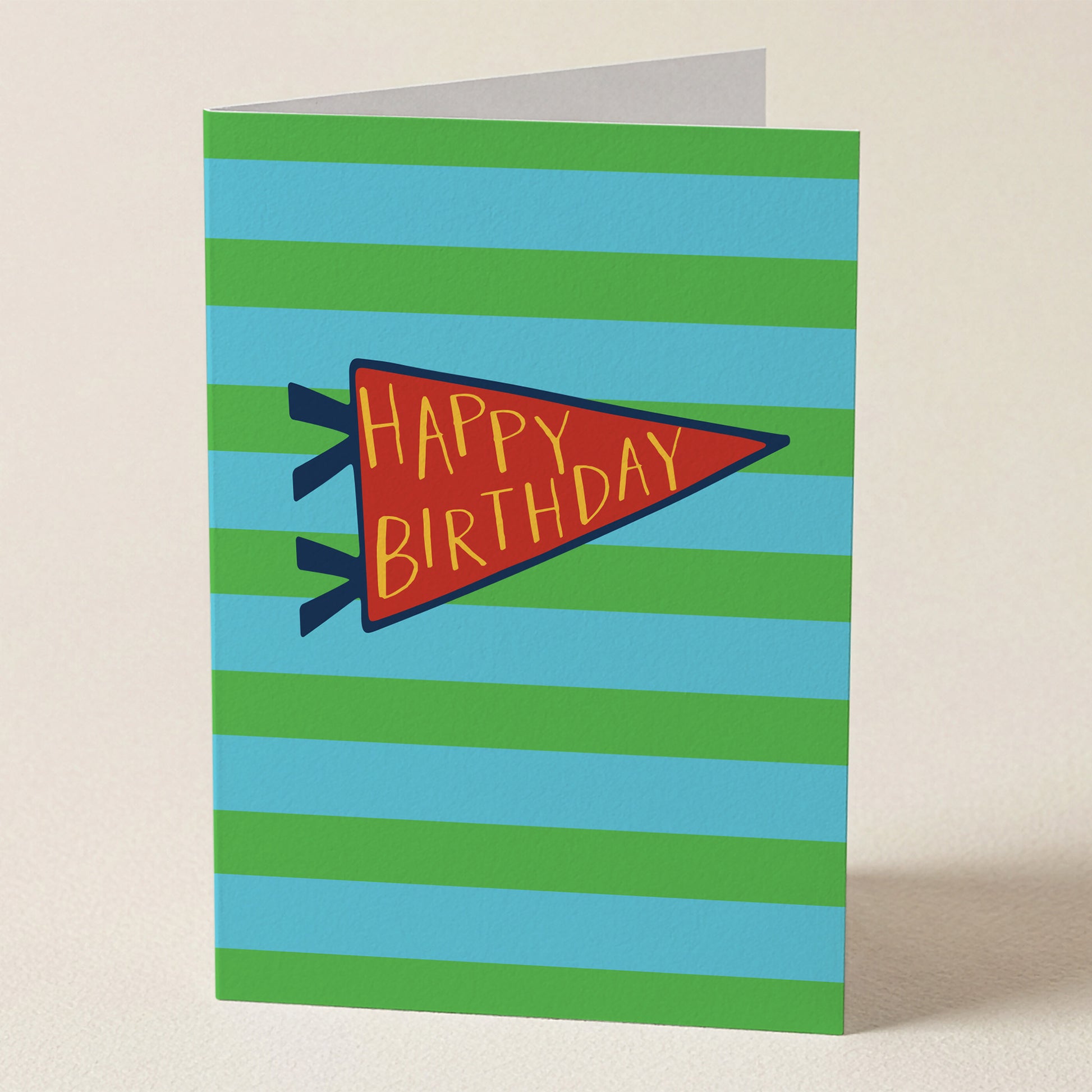 Happy Birthday Pennant Greeting Card from Happy Yellow Paper