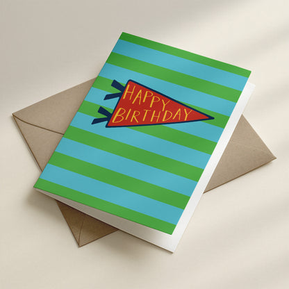 Happy Birthday Pennant Greeting Card