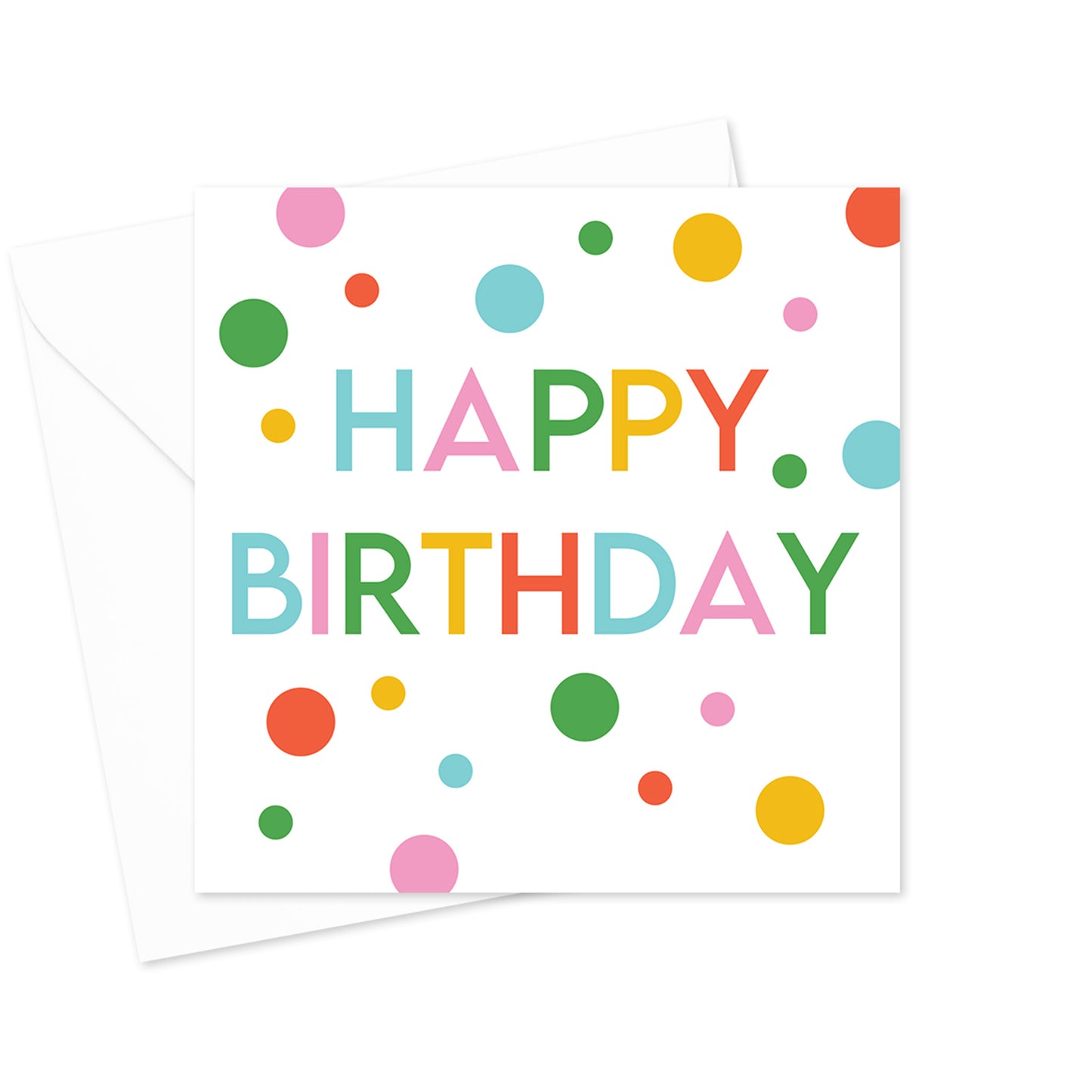 Happy Birthday Polka Dots Greeting Card