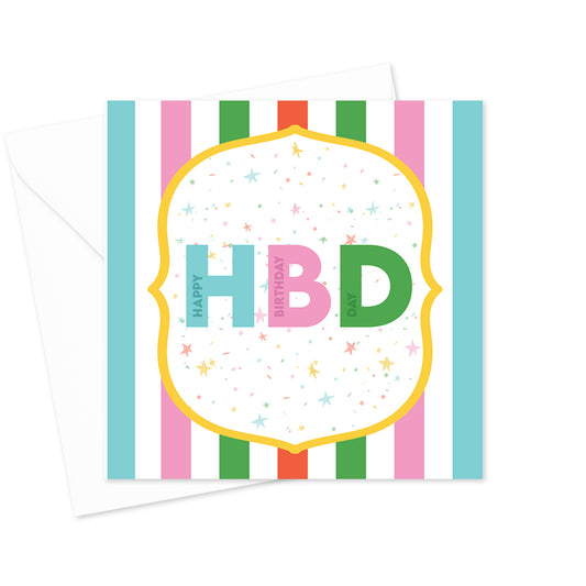 HBD Birthday Greeting Card