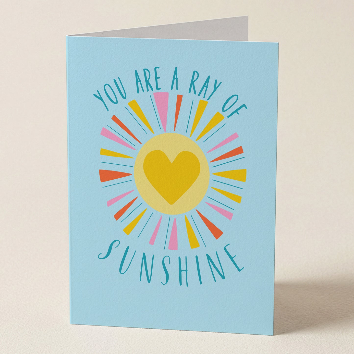 Happy Yellow Paper You Are A Ray Of Sunshine A2 greeting card – front