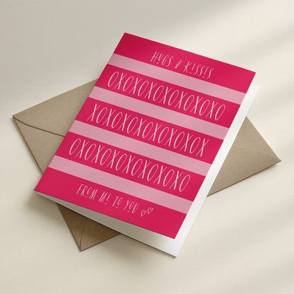 Hugs & Kisses XOXO Greeting Card