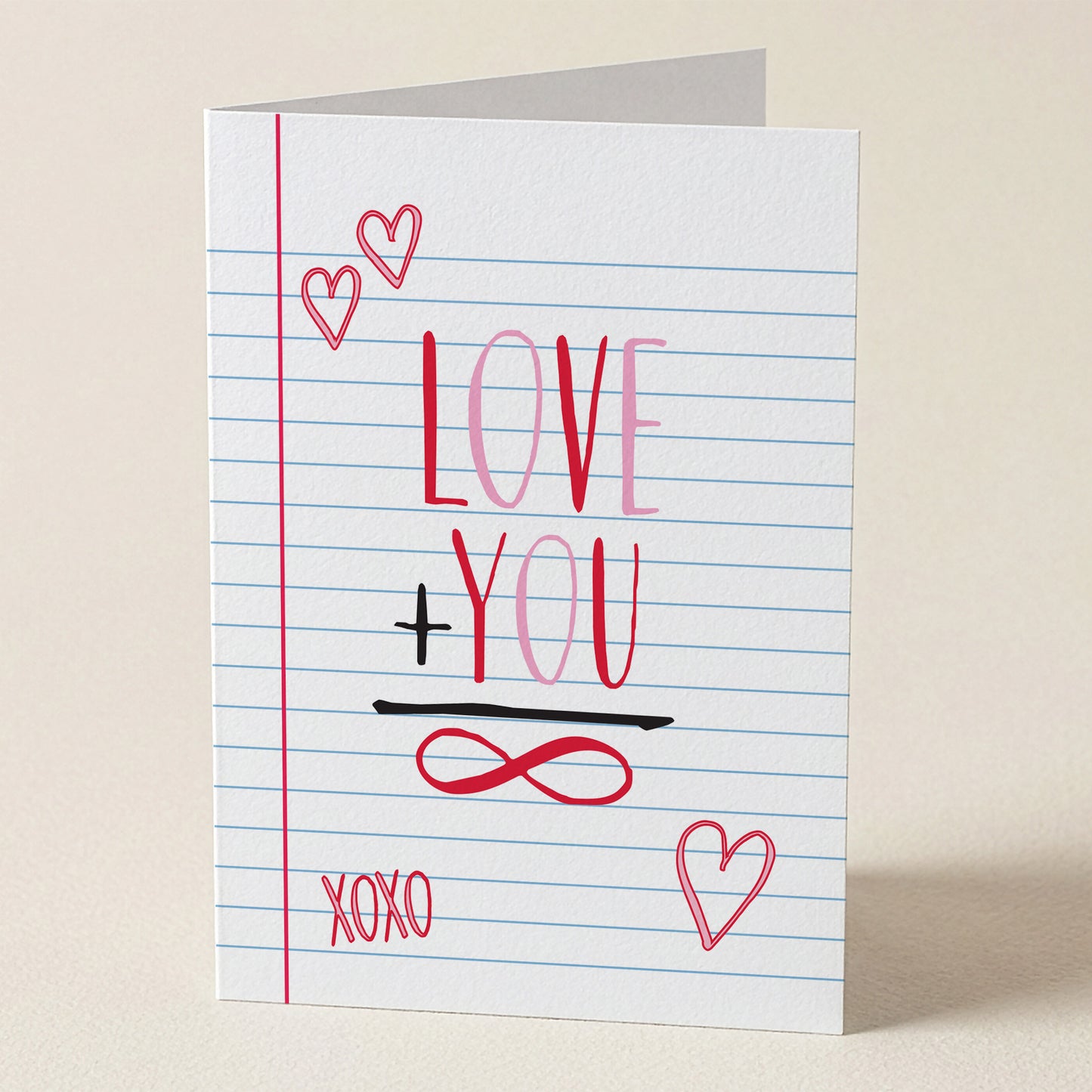 Love + You = Infinity Greeting Card from Happy Yellow Paper