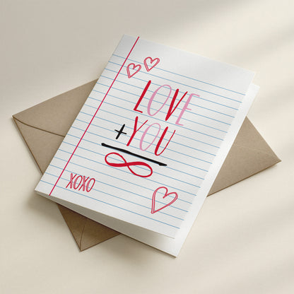 Love + You = Infinity Greeting Card
