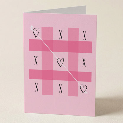 Tic Tac Toe Love Greeting Card from Happy Yellow Paper
